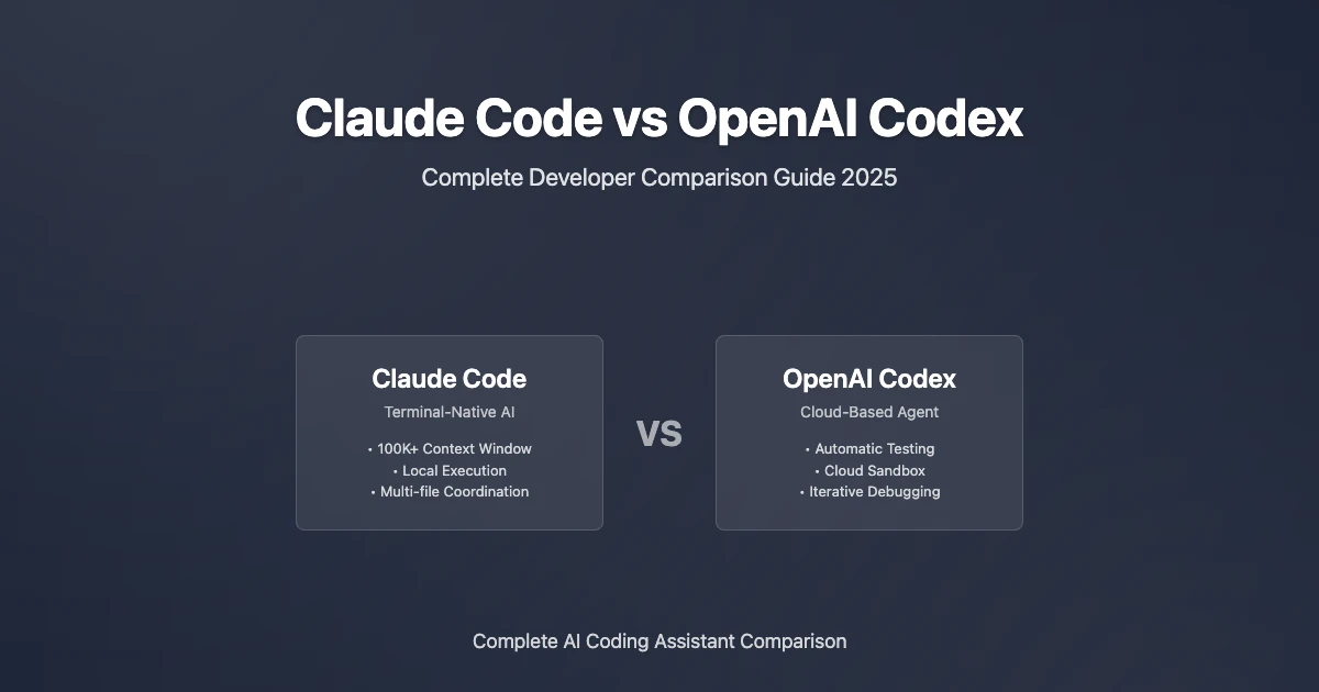Claude Code vs OpenAI Codex: Complete Comparison Guide